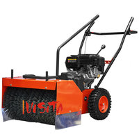Balayeuse à essence 6,5 CV, largeur de travail 80 cm, pour toutes saisons, balayeuse à neige artificielle, certifiée CE, DIY