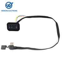 Interrupteur à 3 niveaux de température pour ceinture chauffante, étanche IP66, durable, 12V/24V/5V, bouton poussoir en silicone
