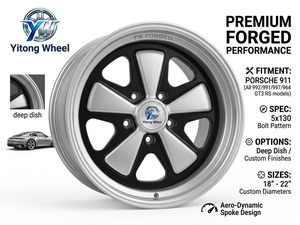 Rines Forjados Personalizados de 2 Piezas para Porsche 911 992 991 997 964 <span class=keywords><strong>GT3</strong></span> <span class=keywords><strong>RS</strong></span>, Rines de Aleación 5x130 de Perfil Bajo de 18 19 20 21 22 Pulgadas - Product Image 2