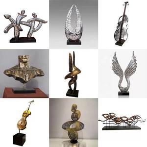 Sculpture abstraite en métal de poisson vert foncé artistique moderne d'usine personnalisée pour projet d'hôtel de résine de maison de <span class=keywords><strong>maquette</strong></span> décor à la maison - Product Image 5