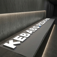 Lettres lumineuses en acier inoxydable 304 peintes, signalétique publicitaire personnalisée pour une utilisation en intérieur et en extérieur