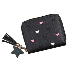 Monedero pequeño de piel sintética con cremallera y borlas para mujer, cartera de mano, caja de almacenamiento y contenedor de almacenamiento, 1 unidad - Product Image 3