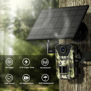 Caméra de chasse solaire infrarouge avec vision nocturne, surveillance de la faune, enregistreur vidéo et photo, 4K HD 14MP - Product Image 2