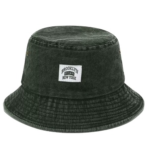 Chapeau Bob en Coton Lavé Style Vintage avec Broderie Patch Motif Brooklyn New York pour Usage Extérieur - Product Image 5