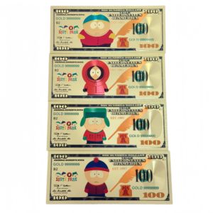 4 Model Uang Kertas Emas 24K Anime South Park Amerika untuk Koleksi - Product Image 1