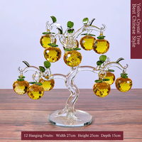 Miniature de pommeau de pomme en cristal, petit ornement en verre K9 pour tableau de bord de voiture, accents de bureau