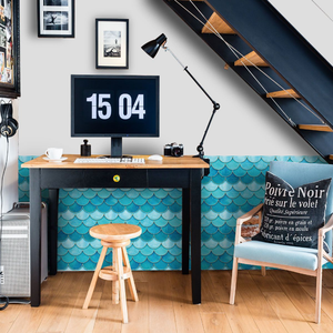 Sparadrap muraux en écailles <span class=keywords><strong>de</strong></span> poisson 3D, sparadrap fond <span class=keywords><strong>de</strong></span> mur, <span class=keywords><strong>pour</strong></span> décor <span class=keywords><strong>de</strong></span> maison, cuisine, <span class=keywords><strong>salle</strong></span> <span class=keywords><strong>de</strong></span> bains, autocollants muraux, <span class=keywords><strong>pour</strong></span> arrière-plans - Product Image 5