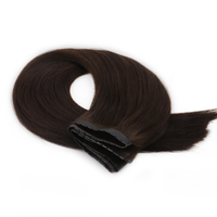 Extensions de cheveux vierges à cuticules intactes, qualité Remy, double tirage, avec bande adhésive PU et trou, invisibles, Genius Butterfly