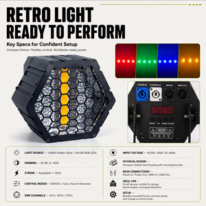 Efeito de Fundo IP33 200W COB PAR 3200K-5600K com Temperatura de Cor Dupla, <span class=keywords><strong>Blinder</strong></span> DMX para Estúdio, Efeito de Fundo Único 60W - Product Image 6