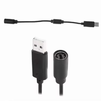 Câble d'extension USB avec connecteur détachable pour convertisseur adaptateur PC pour manette filaire Xbox 360 Noir Gris