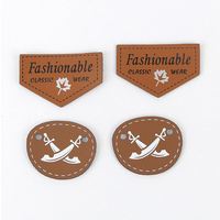 Écussons en cuir véritable personnalisés, gaufrés et à coudre, pour vêtements, patchs en cuir, étiquettes en cuir