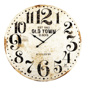 Horloge murale (60cm) JUSTAMINUTE Blanc antique 21486 - Product Image 3