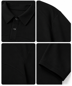 <span class=keywords><strong>Polo</strong></span> Homme Personnalisé avec Logo, Coupe Ample, Style Minimaliste Streetwear, Coutures Courbes, Style Techwear, OEM - Product Image 4