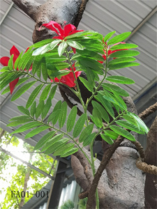 Branche artificielle flamboyante <span class=keywords><strong>de</strong></span> simulation, arbre à flamme, tige <span class=keywords><strong>de</strong></span> <span class=keywords><strong>fleur</strong></span> rouge, décoration intérieure et extérieure pour mariage et jardin - Product Image 6