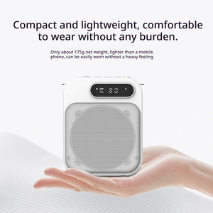 Microfono Lavalier Wireless 2.4G con Luci LED, Leggero in Plastica, Amplificatore Vocale Portatile per Insegnanti e Guide Turistiche - Product Image 5