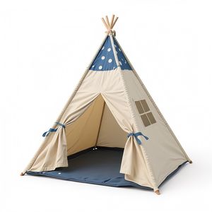 Tienda de juguete portátil Deep Sea Trincle <span class=keywords><strong>para</strong></span> <span class=keywords><strong>niñas</strong></span>, juego de ocio <span class=keywords><strong>para</strong></span> acampar al aire libre <span class=keywords><strong>para</strong></span> niños con diseño de pirámide de sombra Tepee indio - Product Image 3