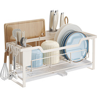 Égouttoir à vaisselle multifonctionnel pour évier, organisateur de comptoir étroit pour ustensiles de cuisine avec égouttoir, vente en gros d'usine