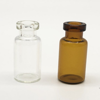 Mini Fiole Médicale en Verre 2ml 3ml 5ml 7ml 10ml, Tube Bouteille Plate et Fine, Petit Contenant Médical en Verre