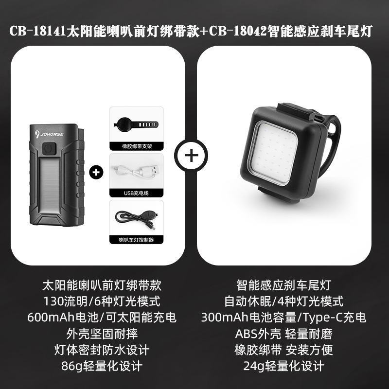 Dual LED headlights - Strap-on smart sensor taillights