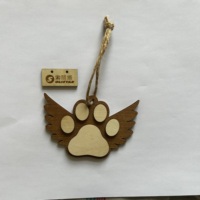 Nouvelles décorations de Noël pour animaux de compagnie : ornements commémoratifs en forme de patte de chien avec ailes