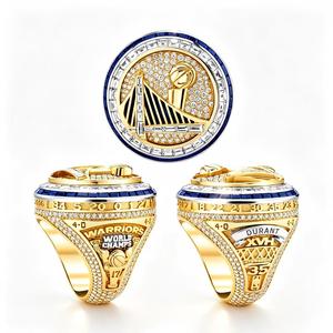 Anillo <span class=keywords><strong>de</strong></span> Campeonato <span class=keywords><strong>de</strong></span> los Golden State Warriors 2017, Anillo <span class=keywords><strong>de</strong></span> Moda <span class=keywords><strong>de</strong></span> Aleación con Diseño <span class=keywords><strong>de</strong></span> Baloncesto - Product Image 1