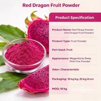 Poudre de fruit du dragon rouge, poudre de pitaya rouge, lyophilisée, séchée par pulvérisation, en vrac