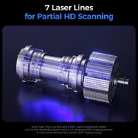 Escáner 3D Creality Raptor Pro con Precisión de 0.02 mm, Láser Azul, Grado de Metrología para Ingeniería Automotriz