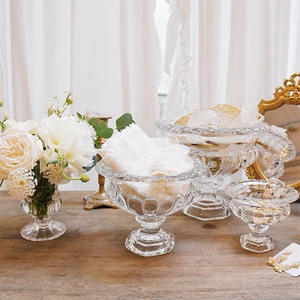 Luxury Event Wedding Centerpiece Home Decor Fruit Bucket Glass Crystal Tabletop <strong>Flower</strong> <strong>Vases</strong> - Product Image 5