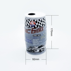 OEM/ODM Round Tinplate <b>Drum</b> Shape 1L Empty Engine <b>Oil</b> Metal Cans 0.28mm Thickness Lacquered Finish Offset Printing Custom Logo - Product Image 1