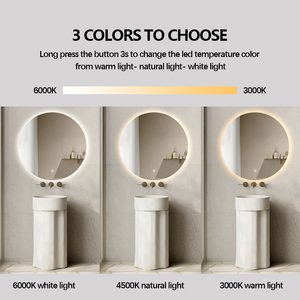 Tùy Chỉnh Chất Lượng Cao Vòng Tường Treo Gương Thay Đổi Độ Sáng Chiếu Sáng Salon Gương Đèn LED Cho Phòng Ngủ Căn Hộ Trang Trí - Product Image 3