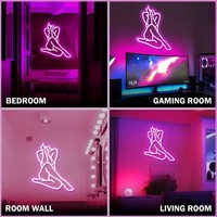 Enseigne néon LED personnalisée pour chat - Matériau acrylique étanche IP65 multicolore pour bureau, mariage, voiture, bar, fête et publicité