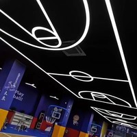 Suspension longue en acrylique pour salle de billard, éclairage d'ambiance pour cybercafé, lustre, bande lumineuse LED, éclairage modulaire pour salle de sport
