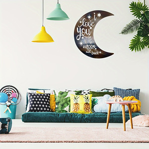 Decorazione da parete a forma di luna: '<span class=keywords><strong>Ti</strong></span> amo <span class=keywords><strong>tanto</strong></span>, andrei sulla luna e tornerei' per matrimoni, compleanni, anniversari, regali e decorazioni per le feste - Product Image 1