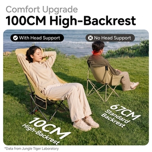 Sedia Pieghevole da Esterno Tipo Luna, Portatile e Leggera in Tessuto Oxford 800D, per Campeggio, Relax, Pesca, Spiaggia e Picnic - Product Image 5