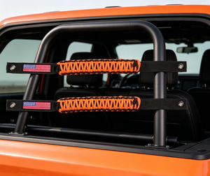 Manija de agarre trenzada para <span class=keywords><strong>Ford</strong></span> <span class=keywords><strong>Bronco</strong></span> 2021-2024 - Manija de puerta de coche <span class=keywords><strong>naranja</strong></span> y negra con bandera americana, modelo universal - Product Image 2