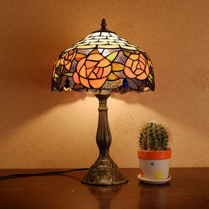 TFT-8059 Traditional Glass Lampshade Handcrafted Stained Glass 12 Inch <strong>tiffany</strong> <strong>Style</strong> Antique <strong>Table</strong> <strong>Lamp</strong> - Product Image 5
