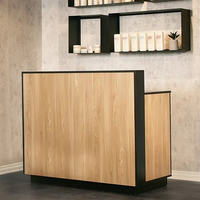 Prix de gros, style classique, mobilier de bureau, panneau en bois, design de bureau d'accueil, bureau de vente haut de gamme pour bureau ou salon de beauté