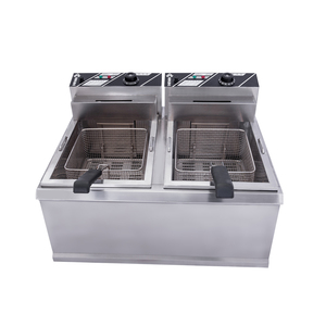 <span class=keywords><strong>Friteuse</strong></span> électrique à double cuve en acier inoxydable épaissi 4500W+4500W, chauffage rapide, <span class=keywords><strong>facile</strong></span> à <span class=keywords><strong>nettoyer</strong></span> - Product Image 3