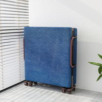 Cama Metálica Multifuncional de Uso General, Mueble Portátil para el Hogar, Cama Plegable Ajustable con Barandilla