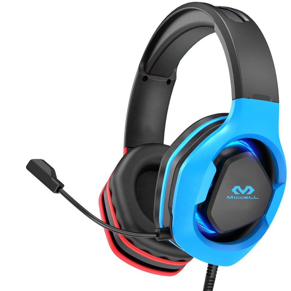 OEM gaming headset earphones RGB wired headphone with mic for pc ps4 stereo gaming headsets gamer for mobile custom logo