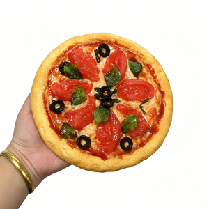 6Inch Pu Pizza Model Tomato Cheese Topping Restaurant Displays Menu Photography Food Italian Meat <b>Sauce</b> Flavor Fake Fast Display - Product Image 2