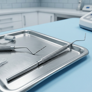 Kit d'hygiène et d'examen bucco-dentaire BK Industries, instruments chirurgicaux orthodontiques 3 pièces avec miroir, pince, sonde, certifié CE - Product Image 5