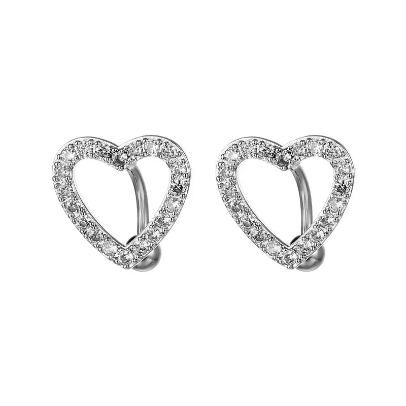תכשיטים עגילי חדש לב בצורת מלא אבן טבור הרבעה טבור טבעת תכשיטים עגילים