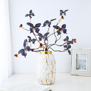 H-633 fabbrica all'ingrosso di nuova <span class=keywords><strong>moda</strong></span> artificiale ramo di farfalla simulazione romantico matrimonio decorazione per la casa sfondo fotografico - Product Image 4