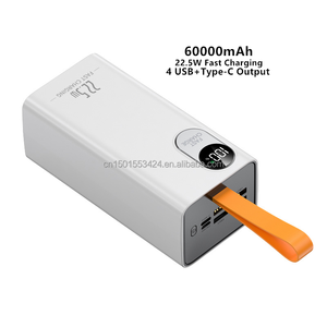 Batterie externe super haute capacité 60000mAh Chargeur <span class=keywords><strong>portable</strong></span> à charge rapide 22.5W avec 4 ports USB Affichage LED <span class=keywords><strong>Sortie</strong></span> PD type-c - Product Image 2