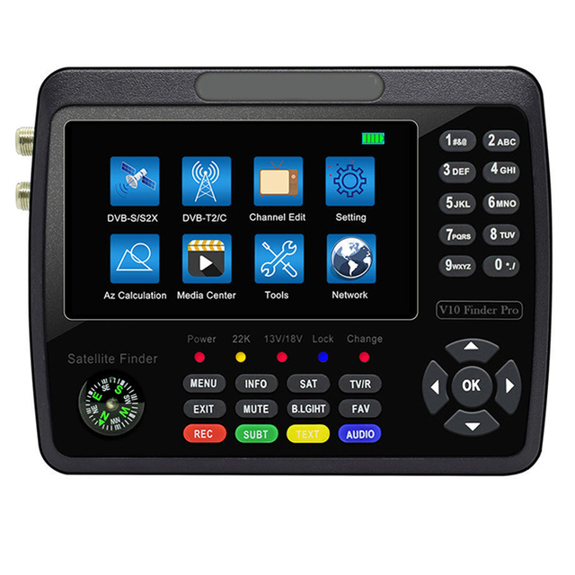 New Model DVB-S2X/T2/C COMBO Satellite Finder V10 Finder Pro Signal Sat Finder Meter