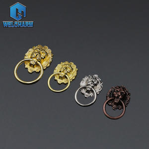 Poignées de <span class=keywords><strong>porte</strong></span> de meubles Triangle de luxe anneau en alliage de Zinc boutons décoratifs pour chambre canapé cuisine placard tire matériau métallique - Product Image 2