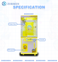 Máquina de grúa de garras comercial personalizable Zormen operada con monedas, atrapapremios para salas de juegos