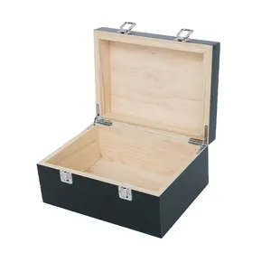 Caja de recuerdo de madera FSC & BSCI, almacenamiento de madera decorativo, maletero de madera Retro Vintage, caja de recuerdo de Cofre del Tesoro