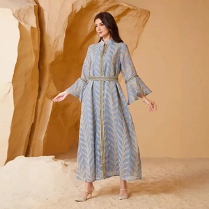 Nouvelle Abaya Ethnique Longue et Respirante de Dubaï 2026 – Robe Décontractée pour Mariage et Ramadan en Polyester Brodé avec Manches Cloche Élégantes - Product Image 3